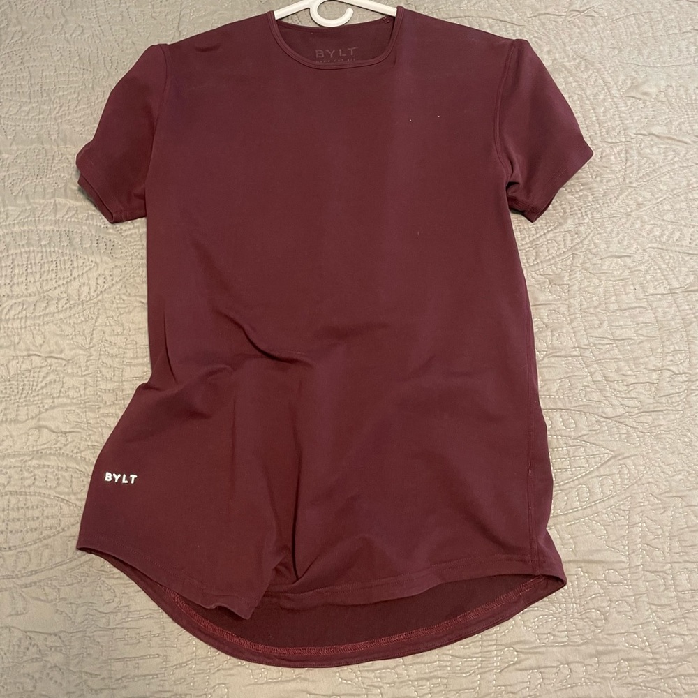 BYLT men’s shirt- size small- color red (wine)